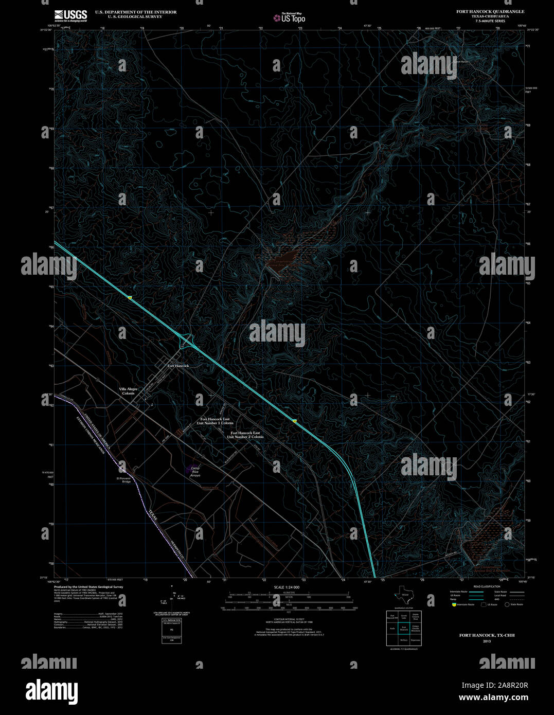 Map of fort hancock hires stock photography and images Alamy