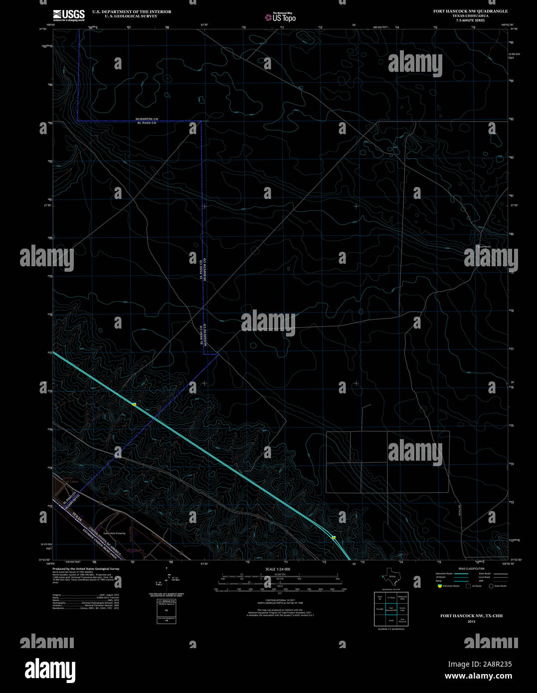 Map of fort hancock hires stock photography and images Alamy