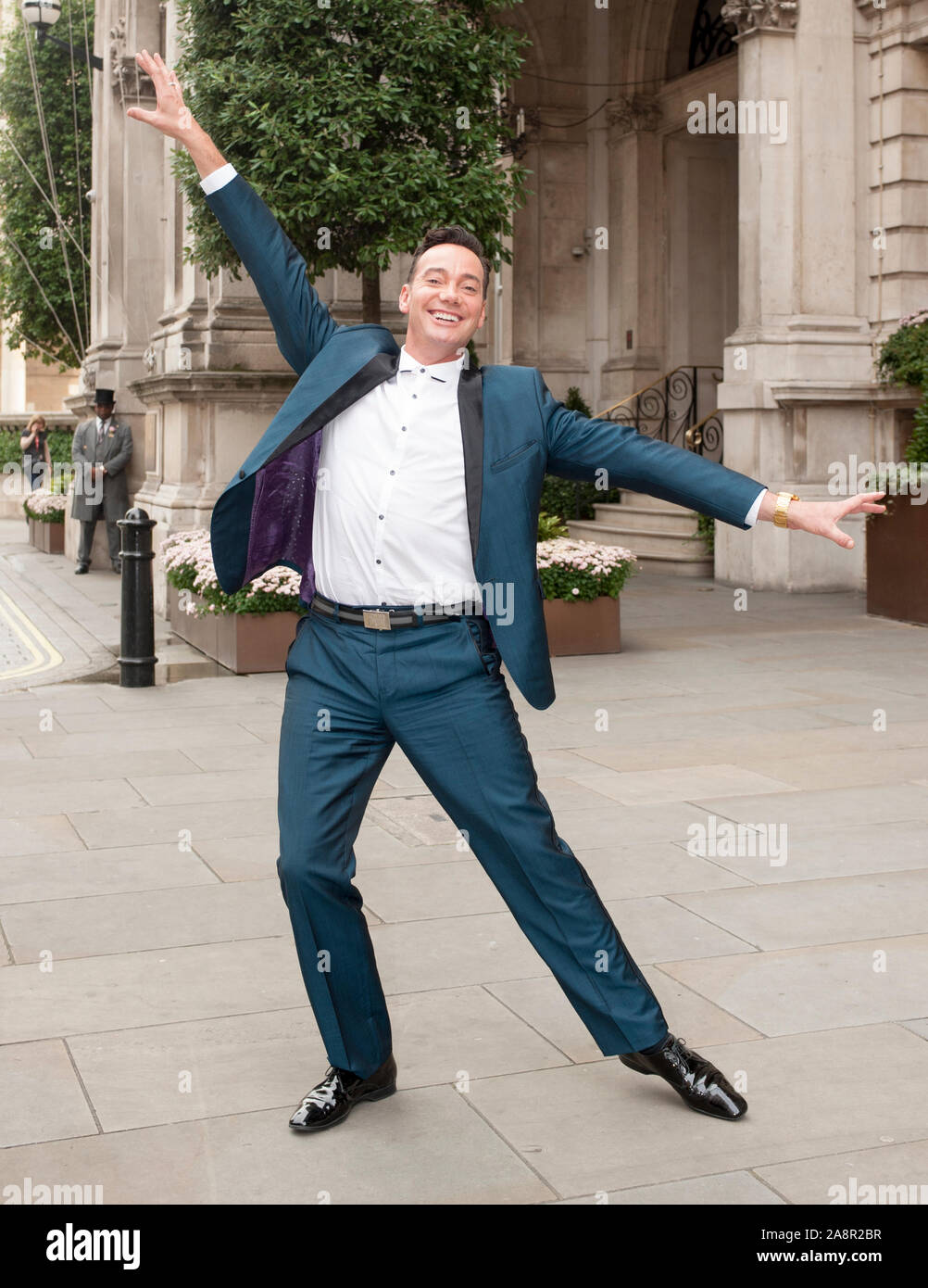 Strictly come dancing judge Craig Revel Horwood following his first hip replacement in 2014. Stock Photo