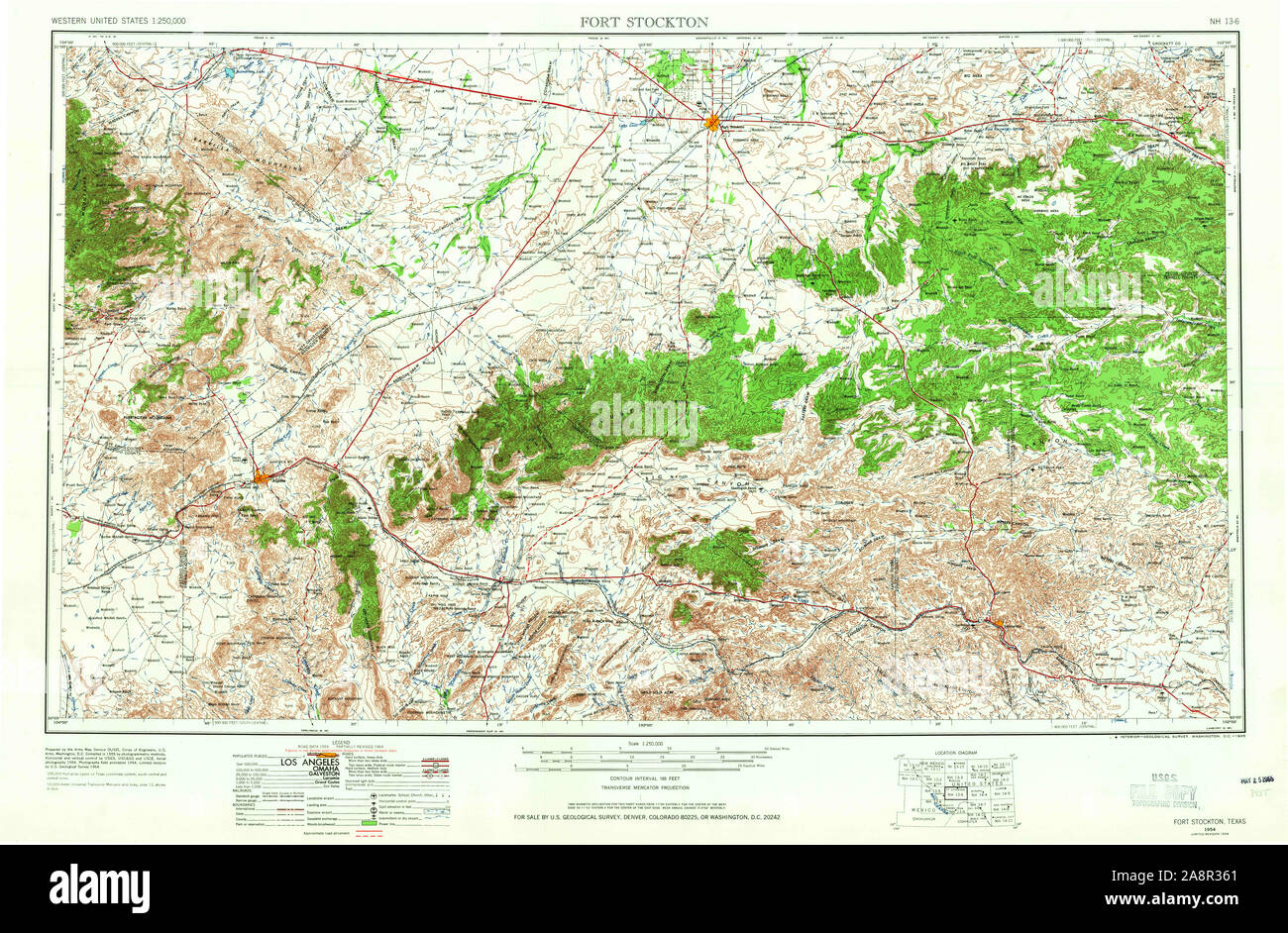 Map of fort stockton hires stock photography and images Alamy