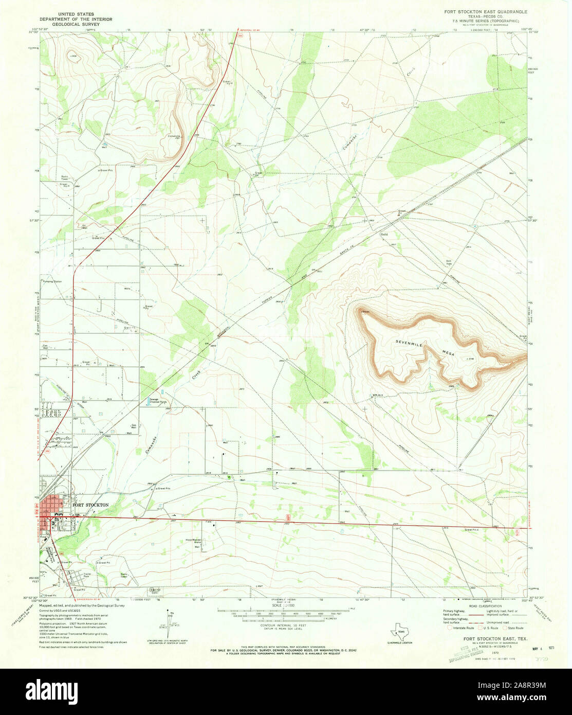 Map of fort stockton hires stock photography and images Alamy