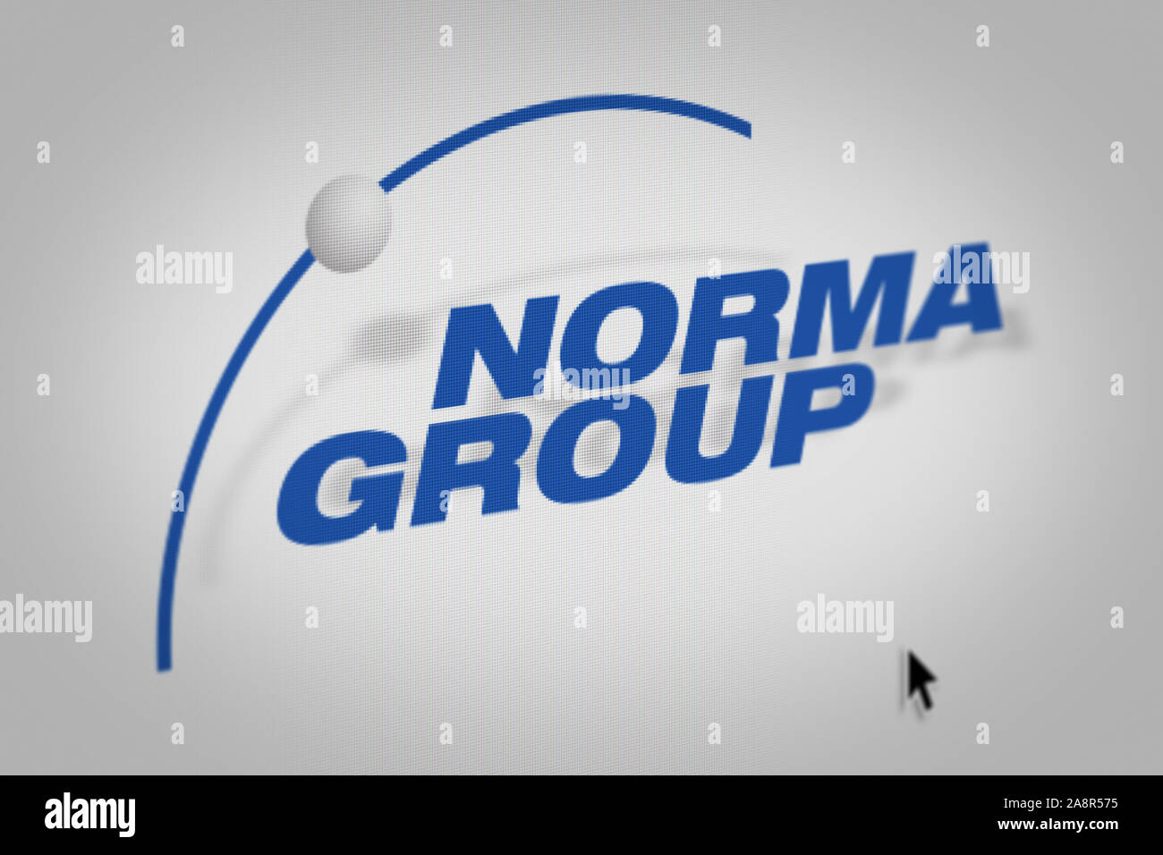 Logo of the public company Norma Group displayed on a computer screen in close-up. Credit: PIXDUCE Stock Photo