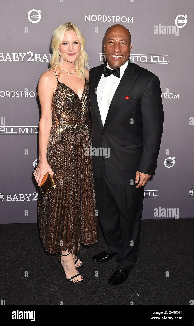 CULVER CITY, CA - NOVEMBER 09: Jennifer Lucas and Byron Allen attend