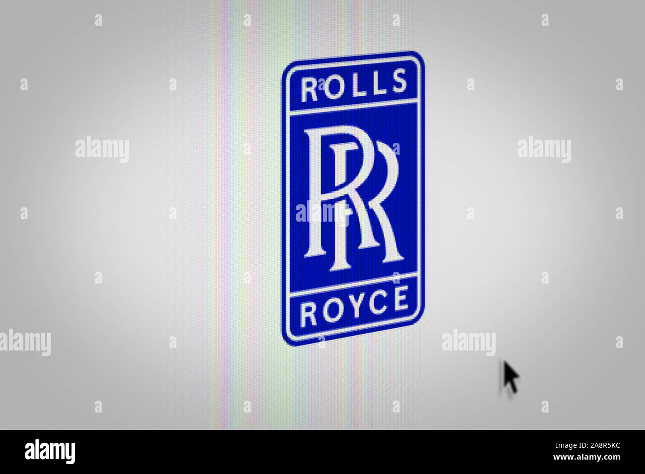 Logo of the public company Rolls-Royce Holdings displayed on a computer  screen in close-up. Credit: PIXDUCE Stock Photo - Alamy
