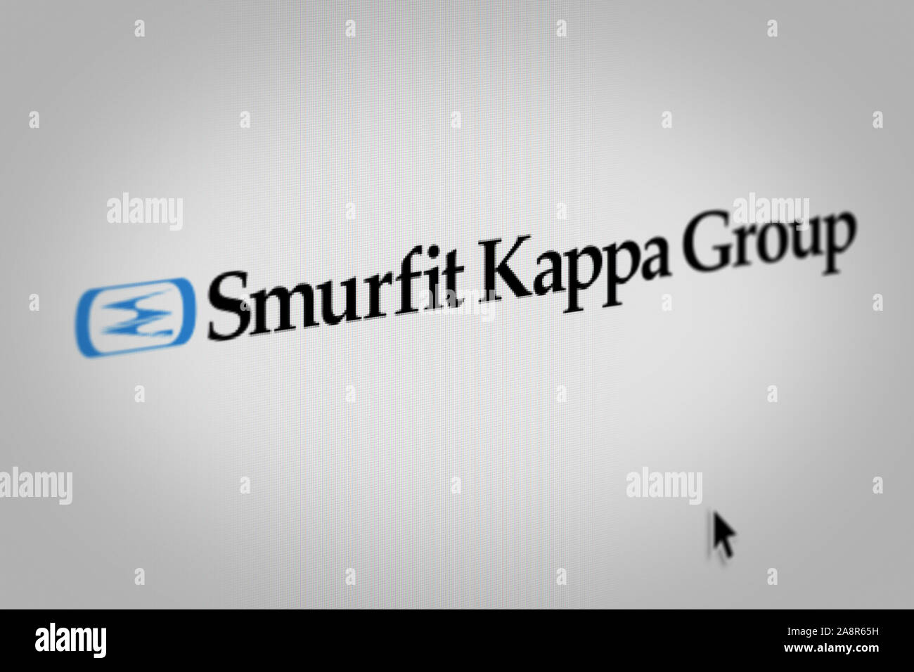 Logo of the public company Smurfit Kappa displayed on a computer screen in  close-up. Credit: PIXDUCE Stock Photo - Alamy