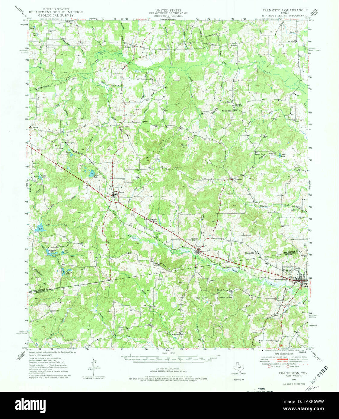 Map of frankston texas hires stock photography and images Alamy