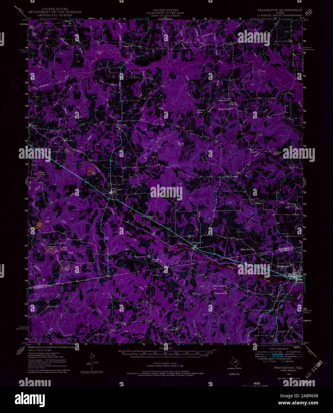 Frankston texas map hires stock photography and images Alamy