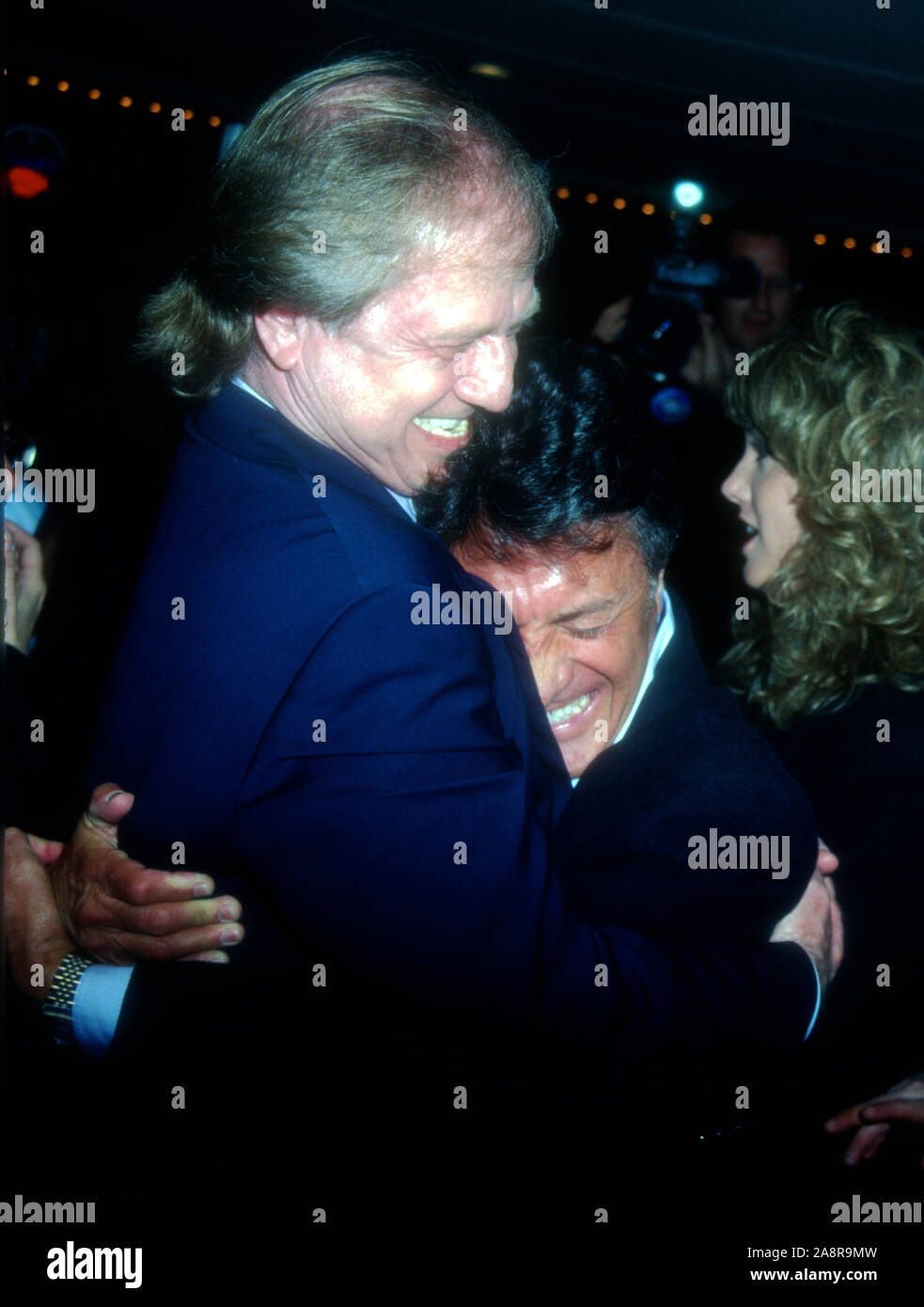 Westwood, California, USA 6th March 1995 Director Wolfgang Petersen and actor Dustin Hoffman attend Warner Bros. Pictures 'Outbreak' Premiere on March 6, 1995 at Mann Bruin Theatre in Westwood, California, USA. Photo by Barry King/Alamy Stock Photo Stock Photo