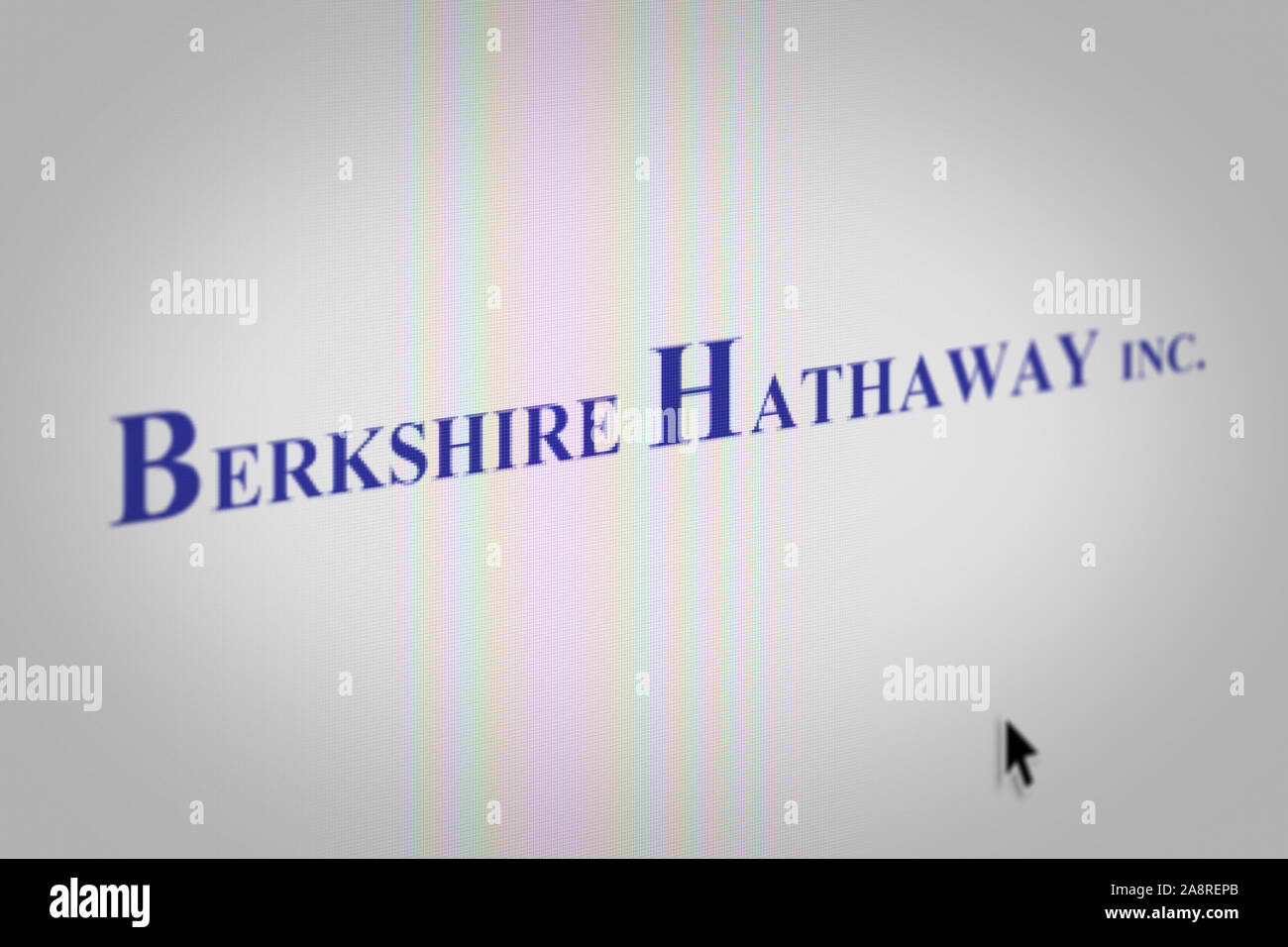 Logo of the public company Berkshire Hathaway displayed on a computer  screen in close-up. Credit: PIXDUCE Stock Photo - Alamy
