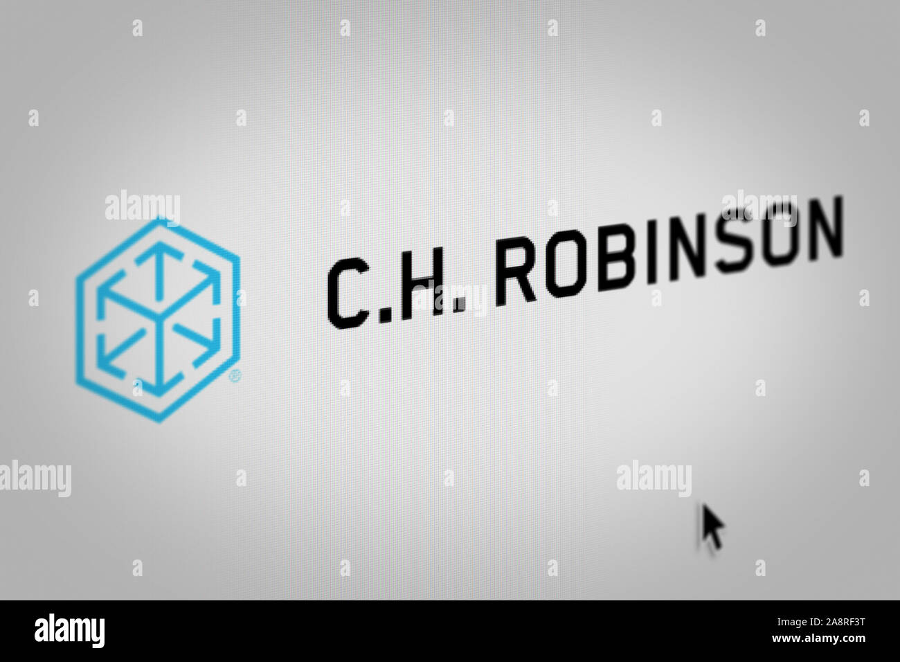 Logo of the public company C. H. Robinson Worldwide displayed on a ...