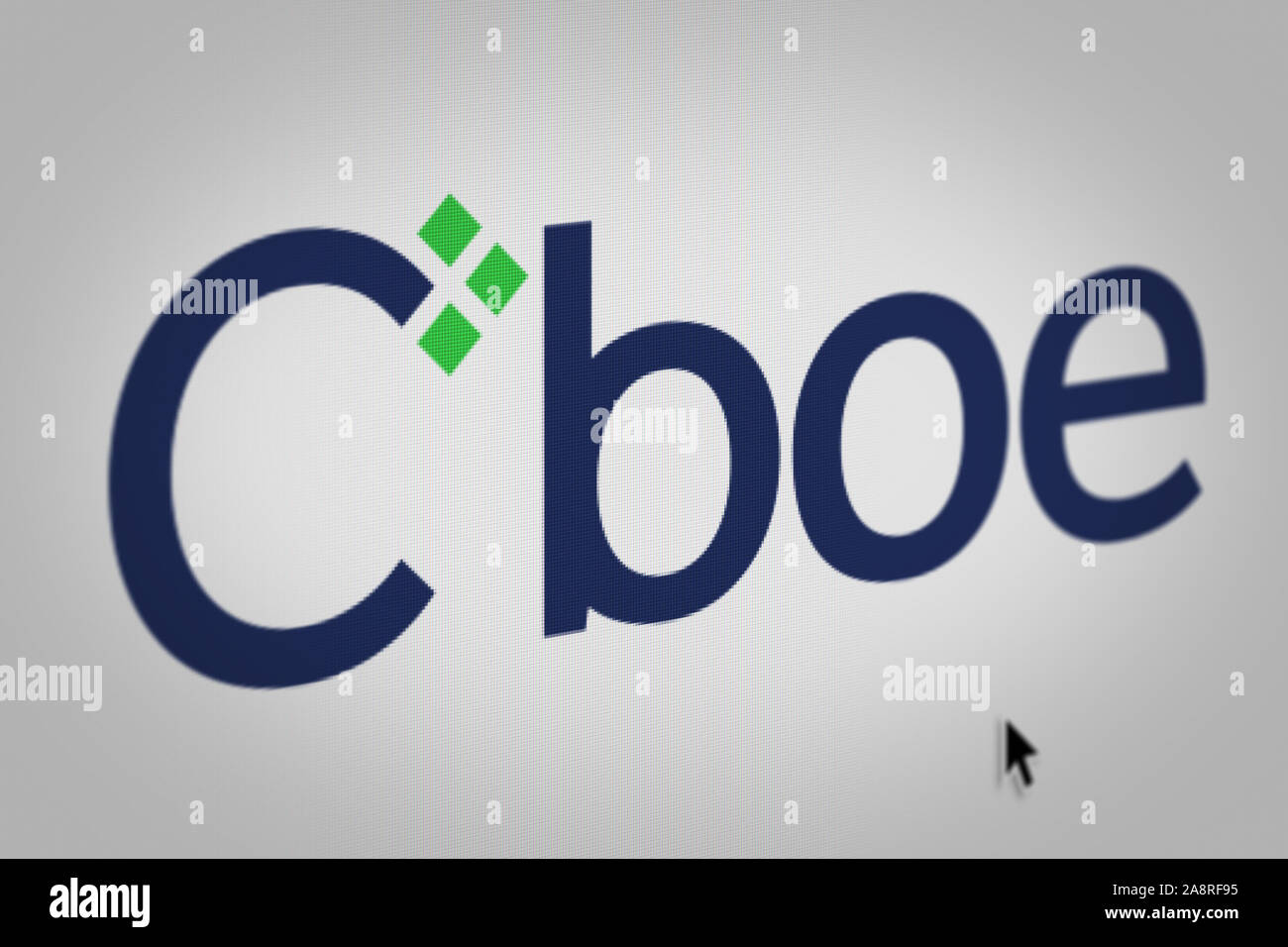 Logo of the public company Cboe Global Markets displayed on a computer ...