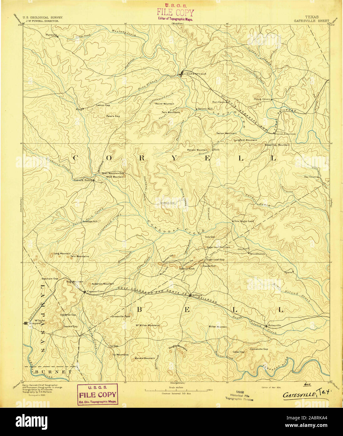 Map of gatesville texas hires stock photography and images Alamy