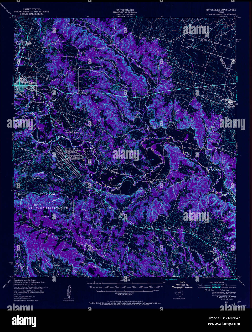 Map of gatesville texas hires stock photography and images Alamy