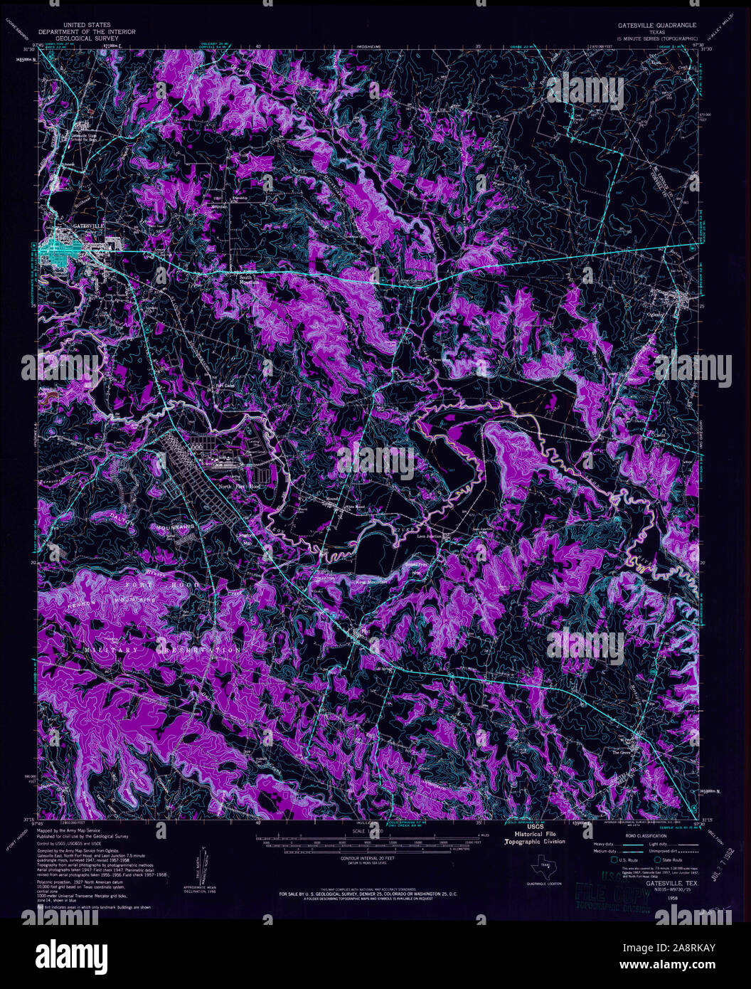 Map of gatesville texas hires stock photography and images Alamy