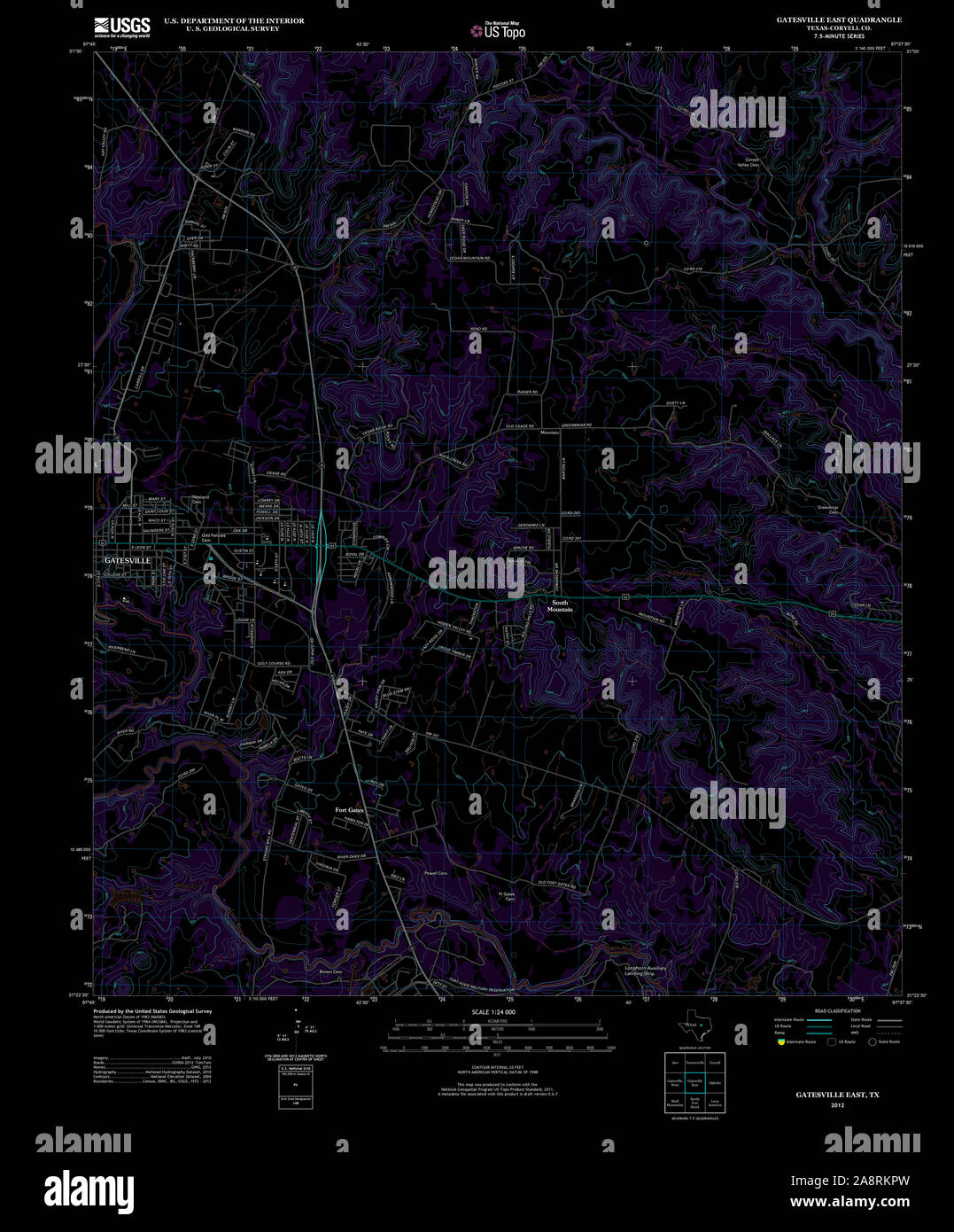 Map of gatesville texas hires stock photography and images Alamy