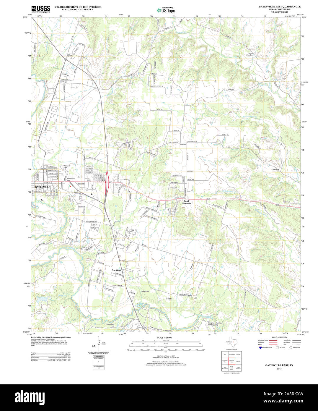 Map of gatesville texas hires stock photography and images Alamy