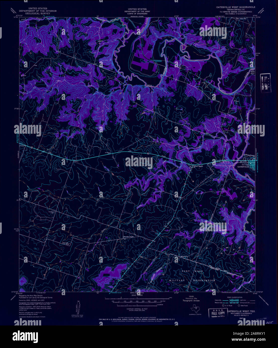 Map of gatesville texas hires stock photography and images Alamy