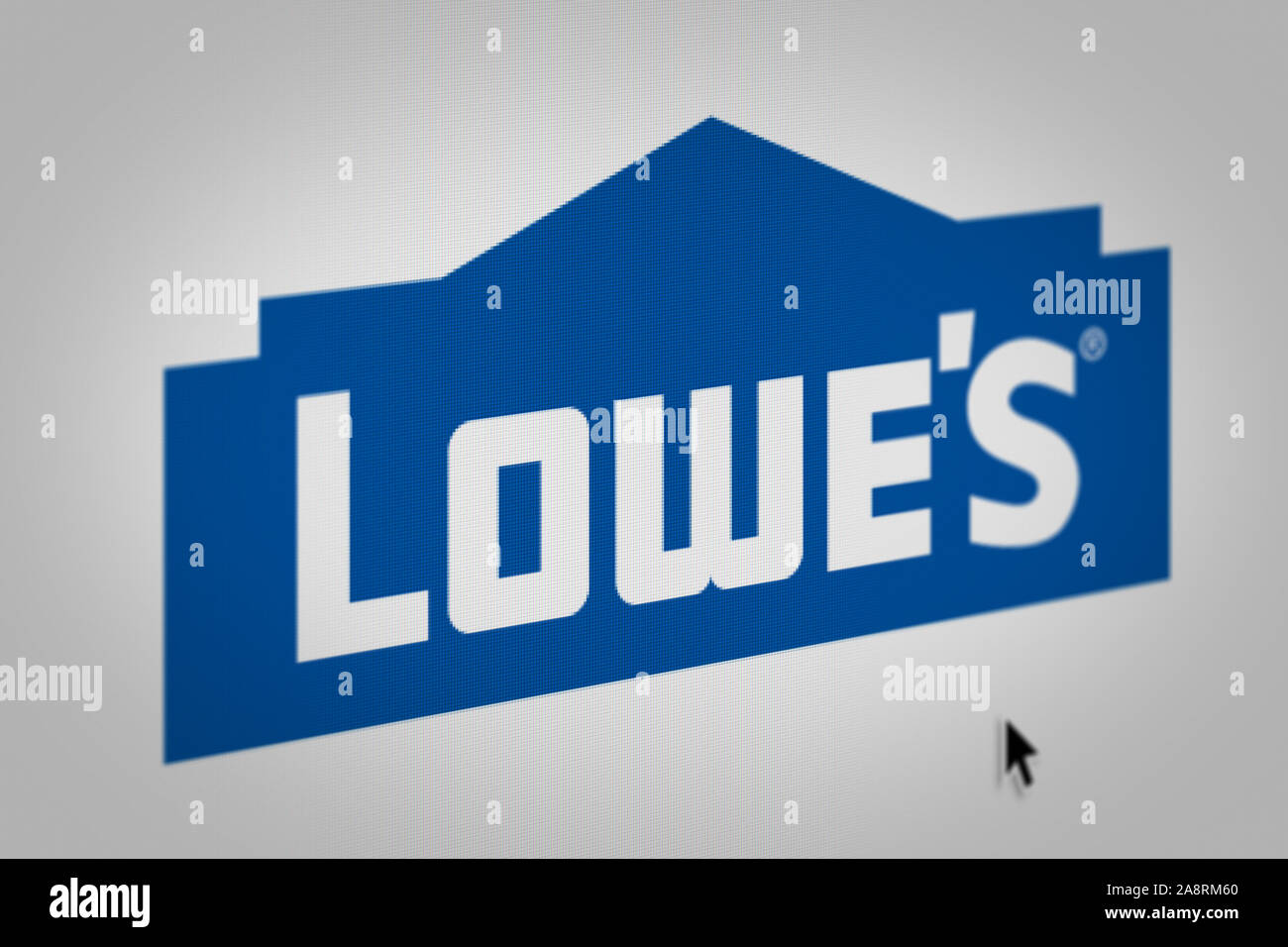 Logo of the public company Lowe's Cos. displayed on a computer screen