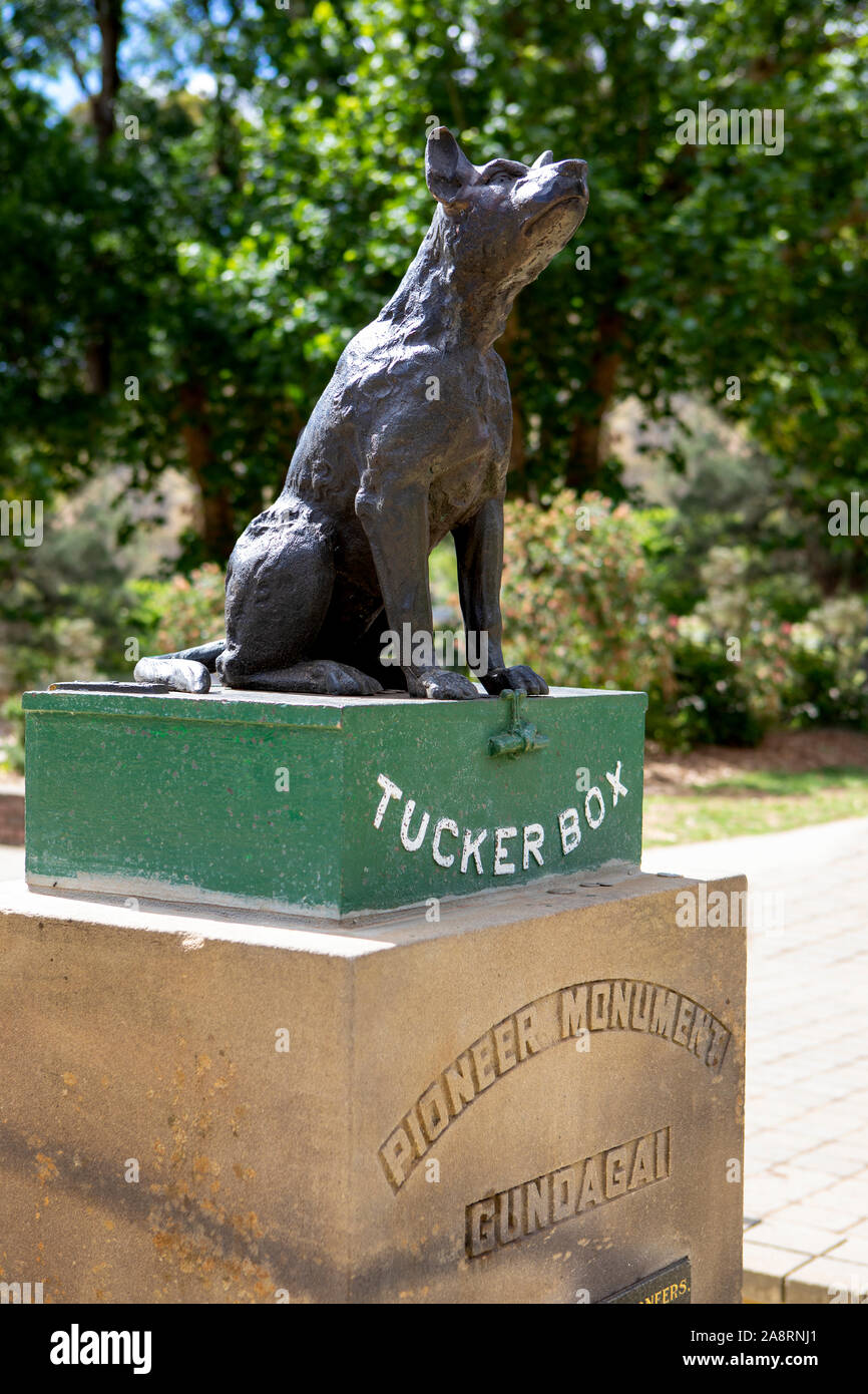 Dog on the Tucker Box, Australian Legend Stock Photo