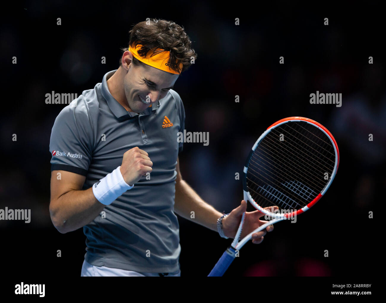 London Uk 10th Nov 2019 Dominic Thiem Of Austria Celebrates
