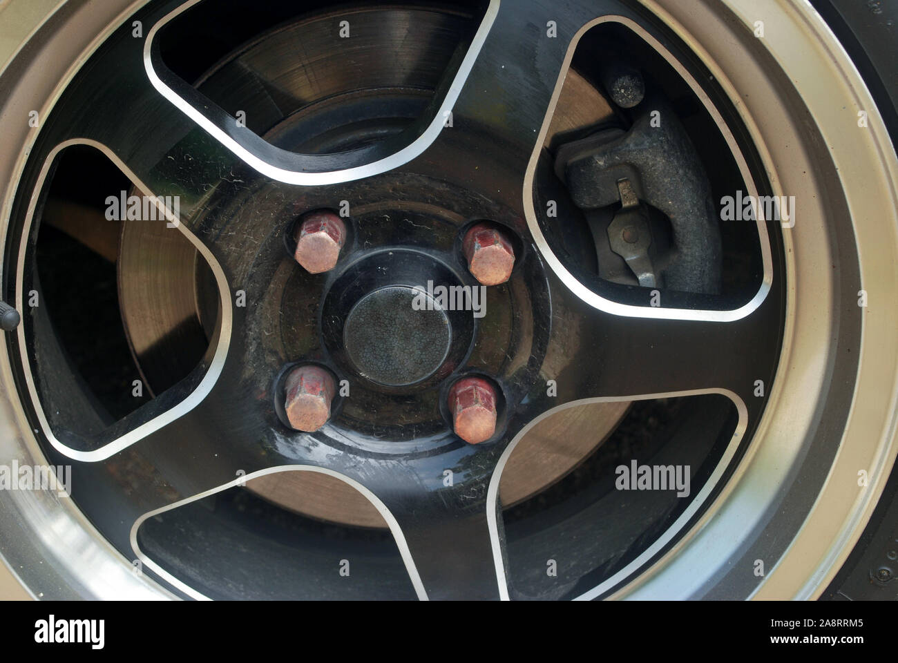 Alloy wheels and brakes and vehicle stop systems Stock Photo Alamy