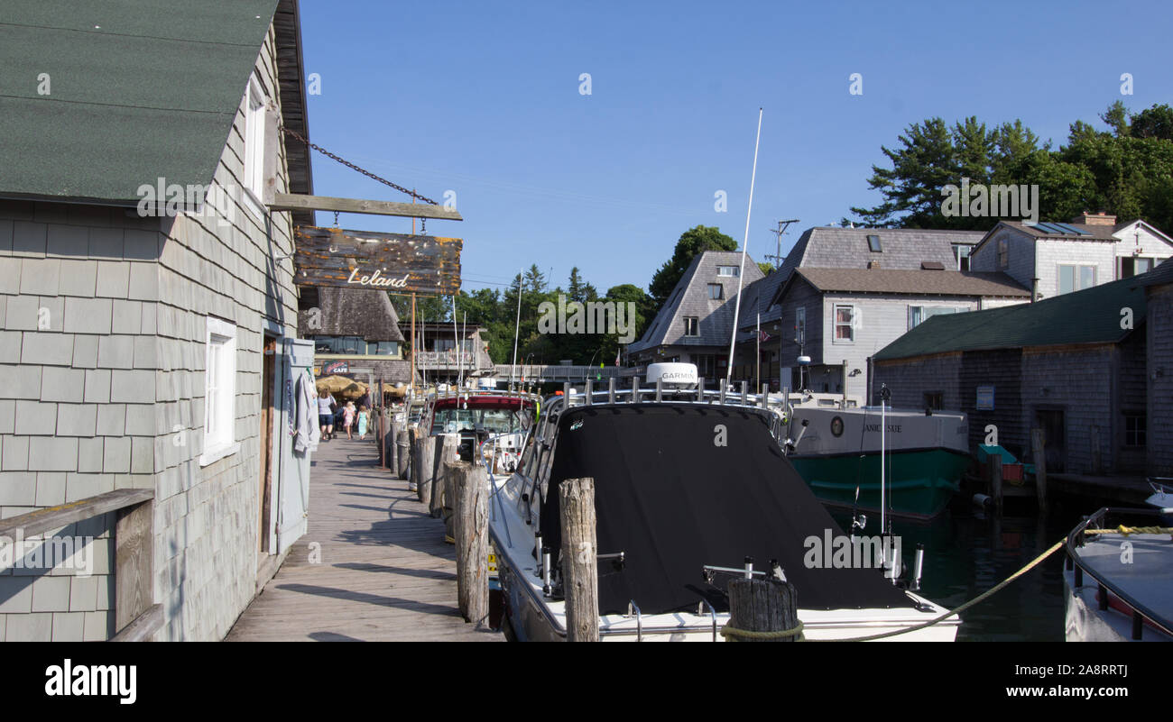 Fishtown, Leland, Michigan Stock Photo Alamy