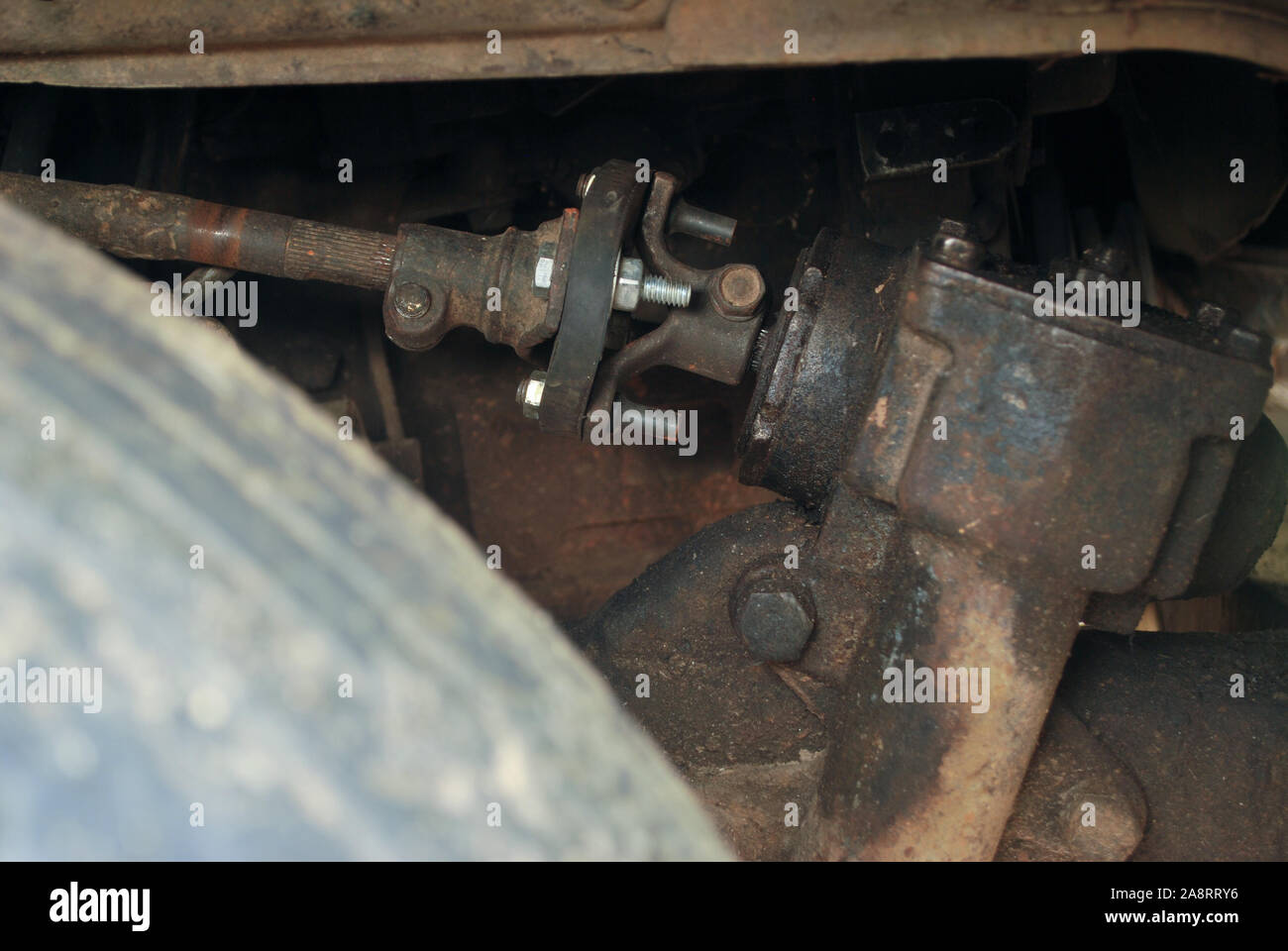 Spare parts for the old car interior. Stock Photo
