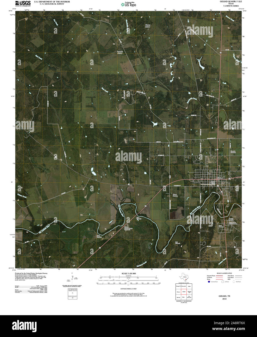 Map of goliad texas hires stock photography and images Alamy