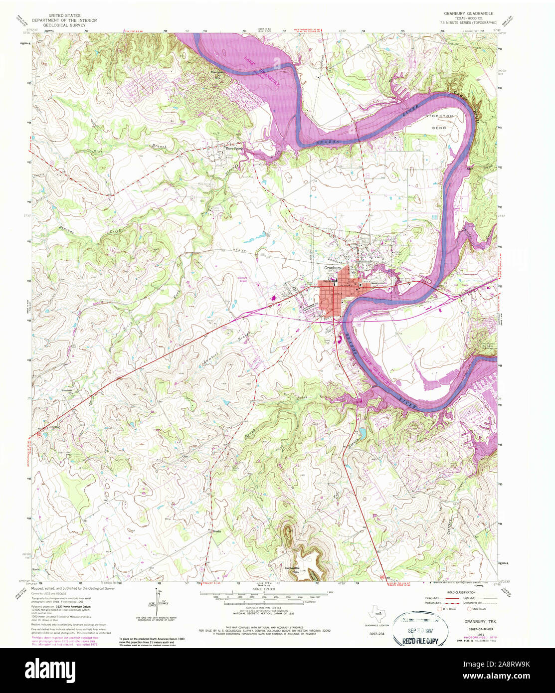 Map of granbury texas Cut Out Stock Images & Pictures - Alamy