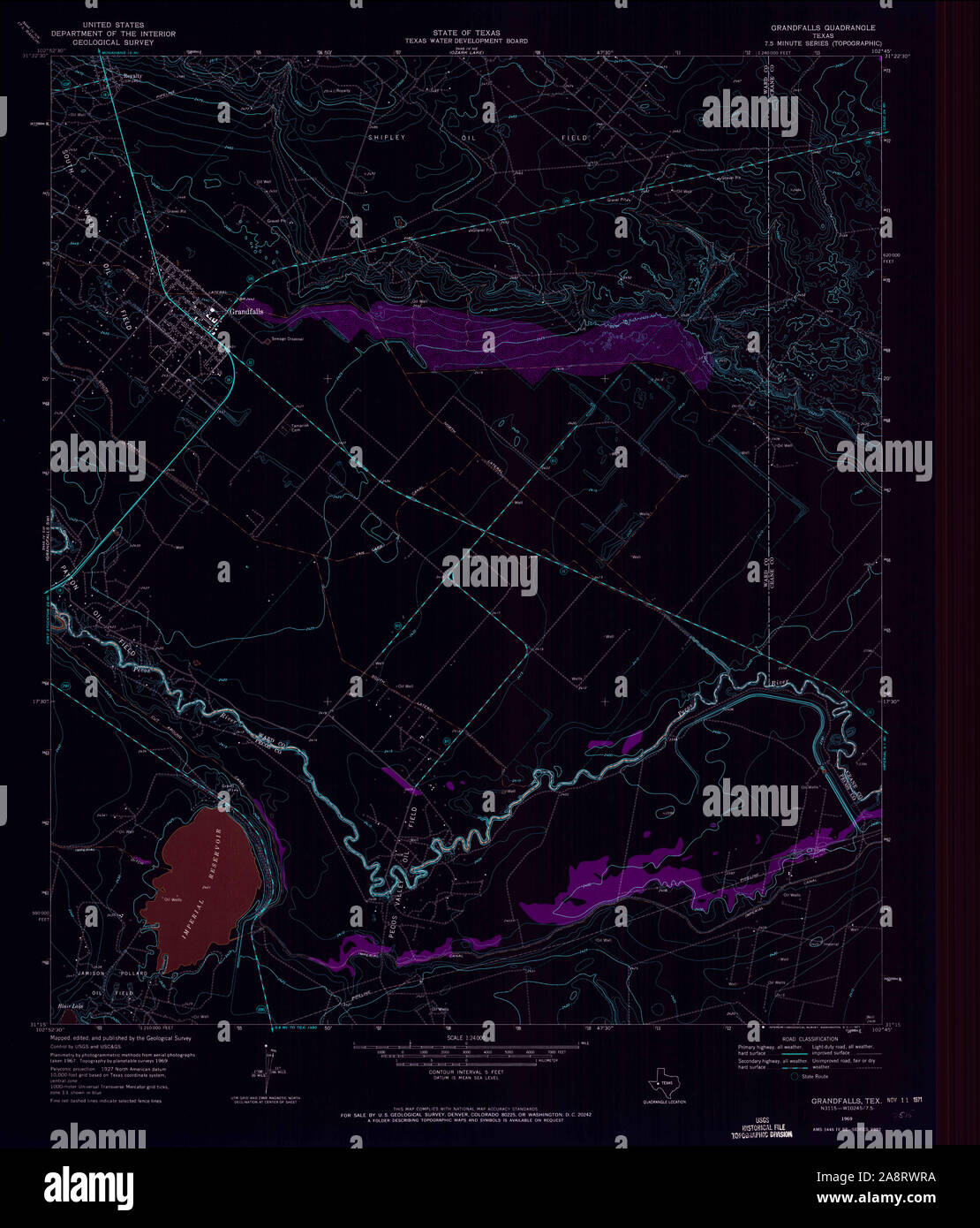 Map of grandfalls texas hires stock photography and images Alamy