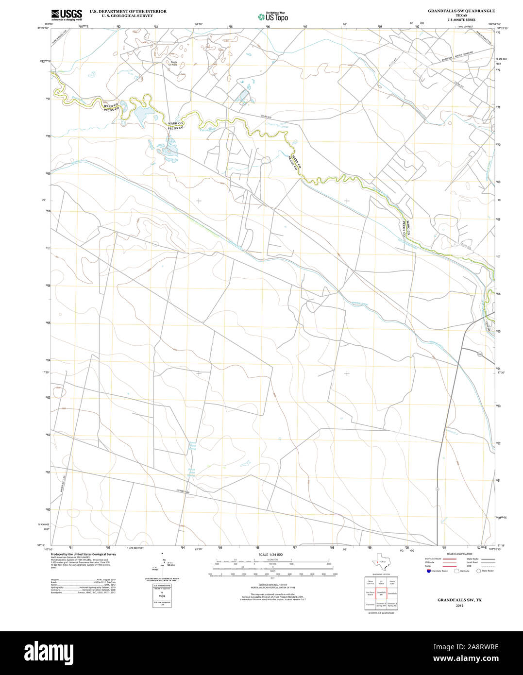 Map of grandfalls hires stock photography and images Alamy