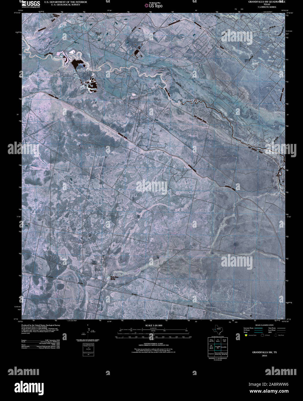 Map of grandfalls texas hires stock photography and images Alamy