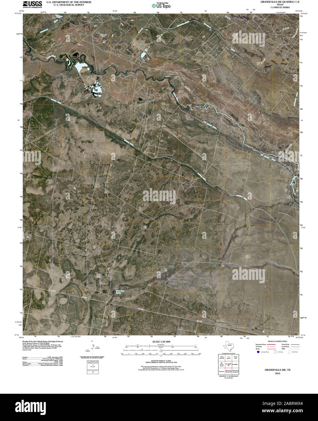 Map of grandfalls texas hires stock photography and images Alamy