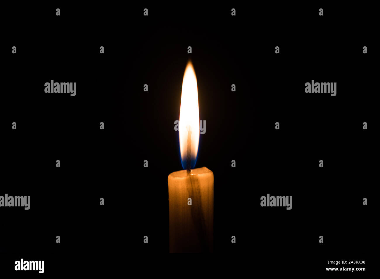 Candle In The Dark Stock Photo - Download Image Now - Candle, Wax