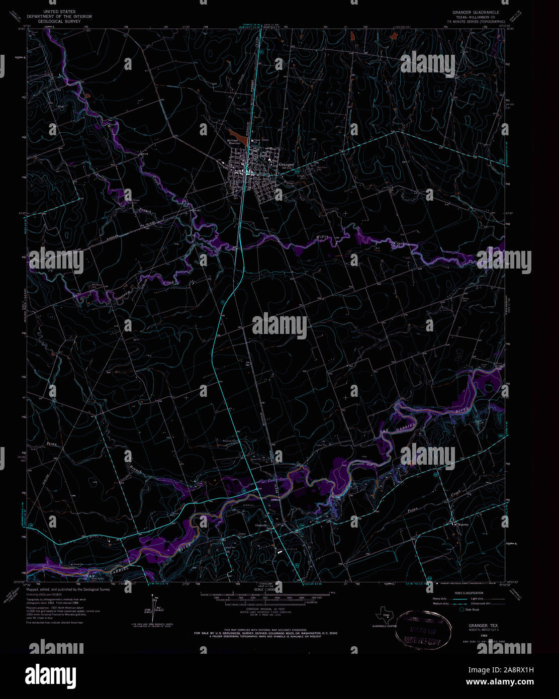 Map of granger hi-res stock photography and images - Alamy