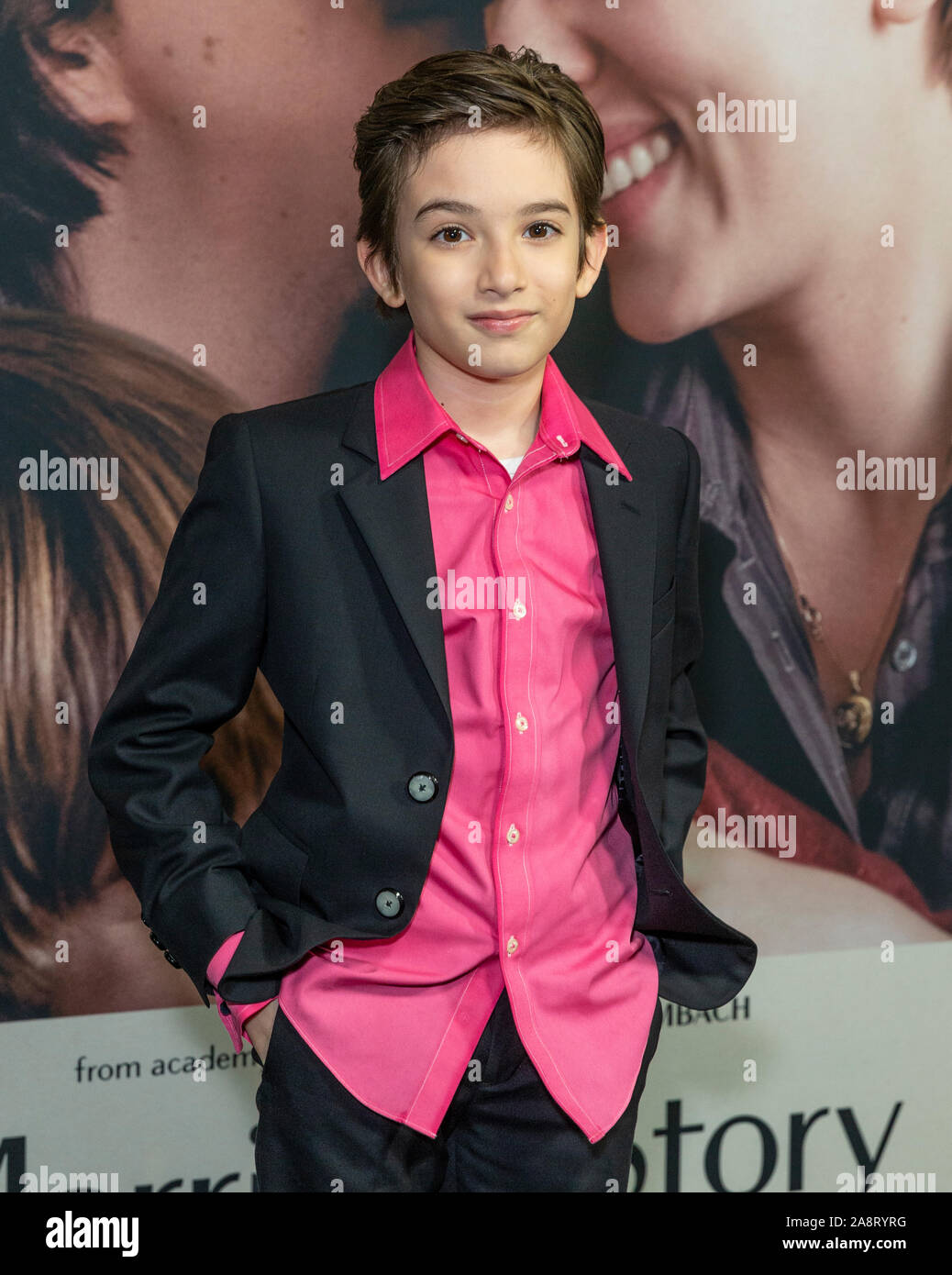 New York, NY - November 10, 2019: Azhy Robertson attends premiere of