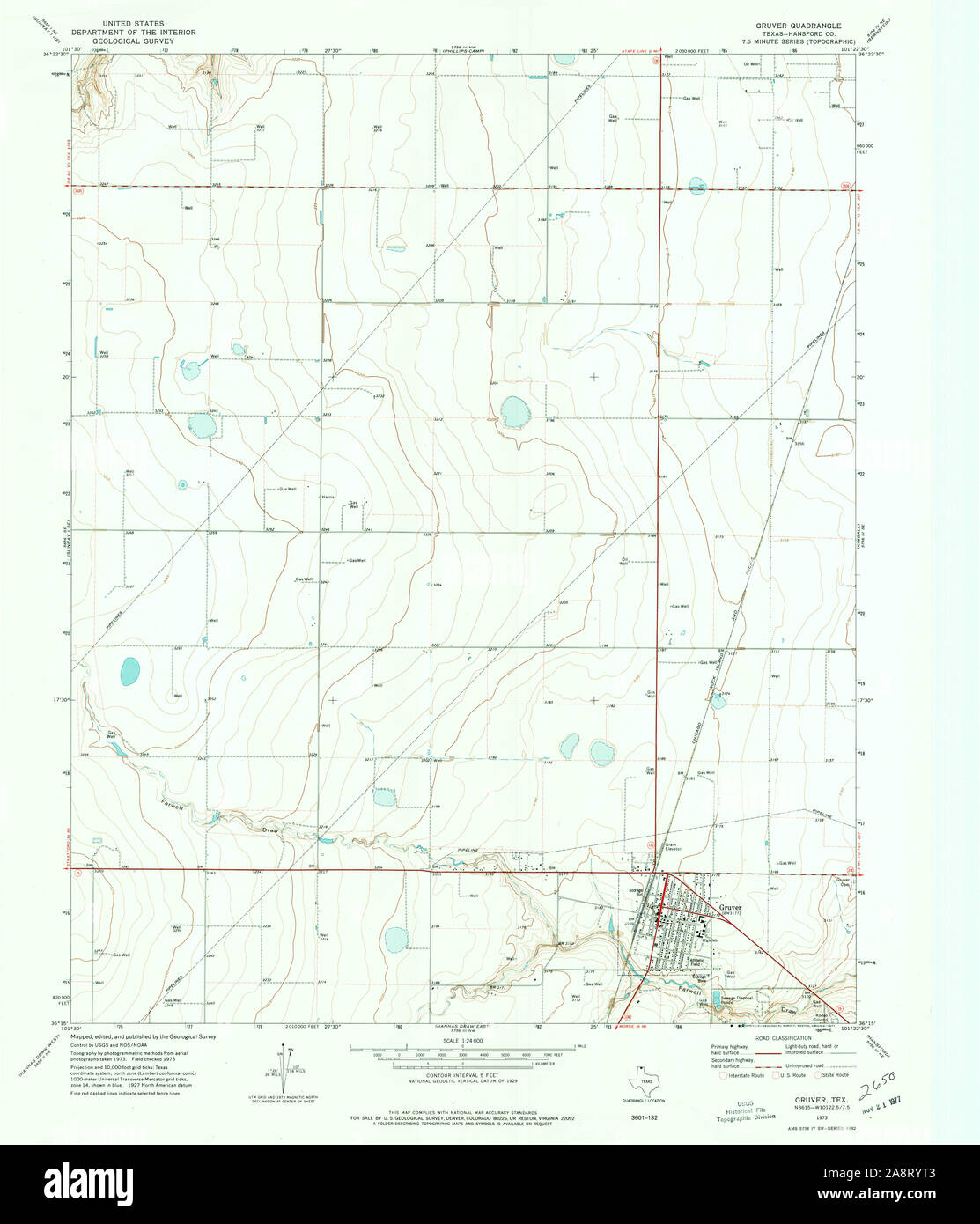 Map of gruver hires stock photography and images Alamy
