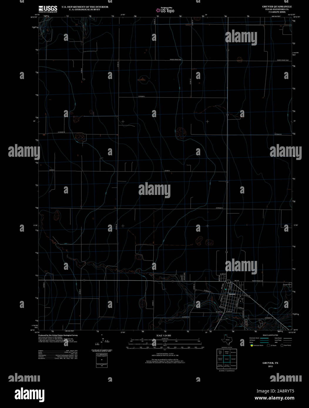Map of gruver hires stock photography and images Alamy