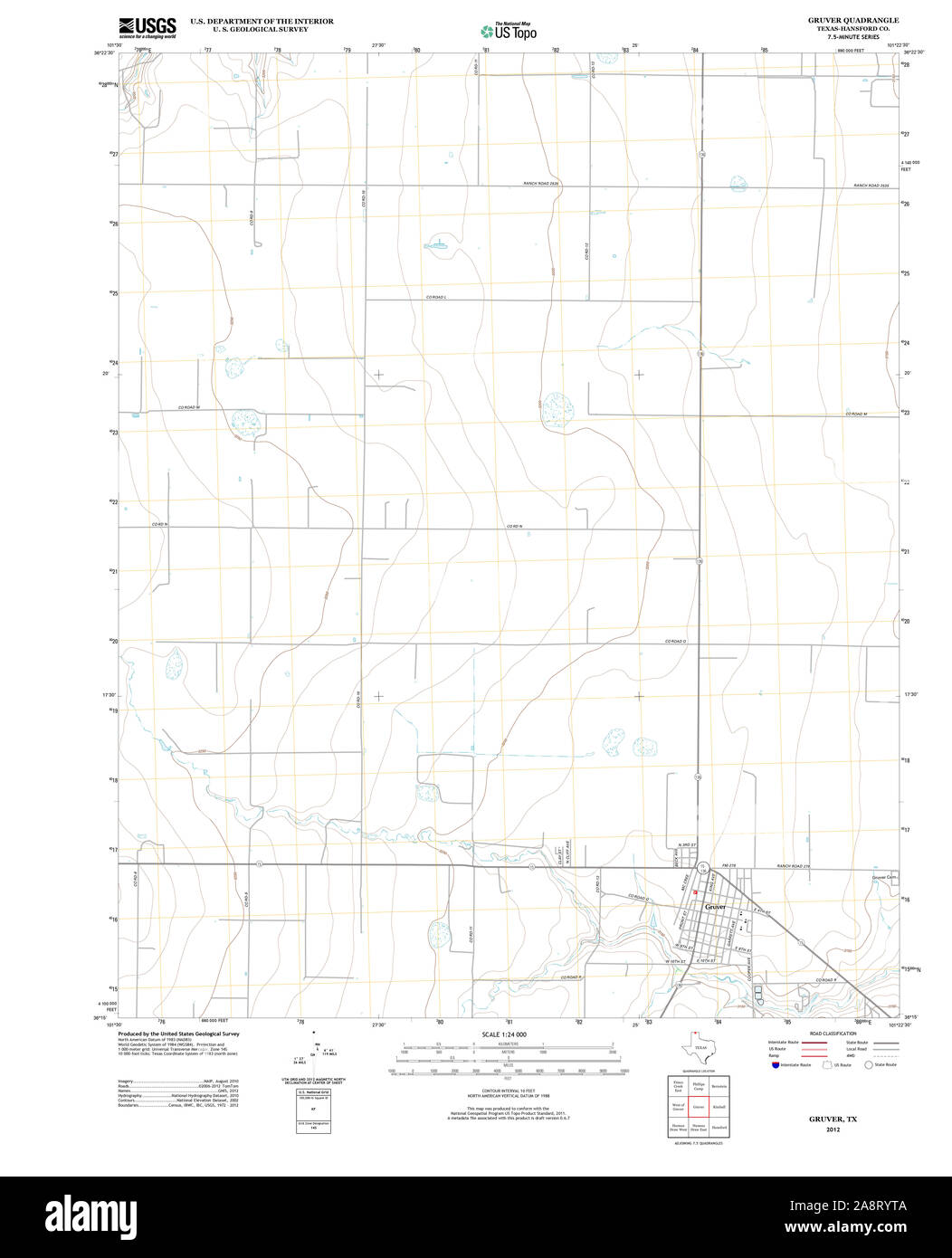 Map of gruver hires stock photography and images Alamy