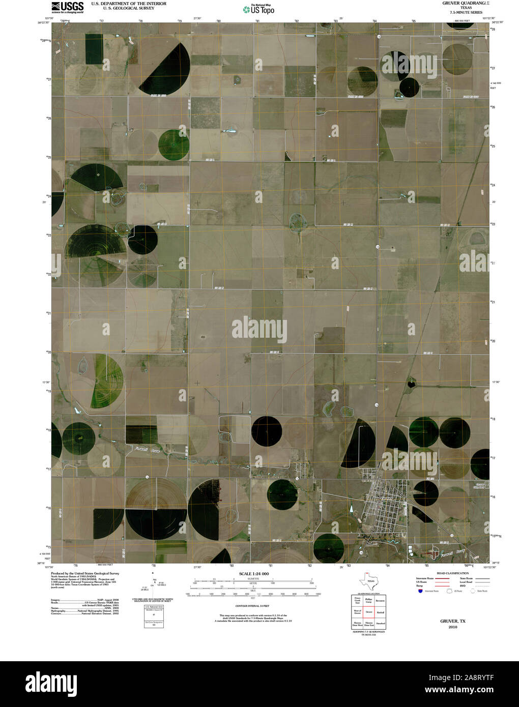 Map of gruver hires stock photography and images Alamy