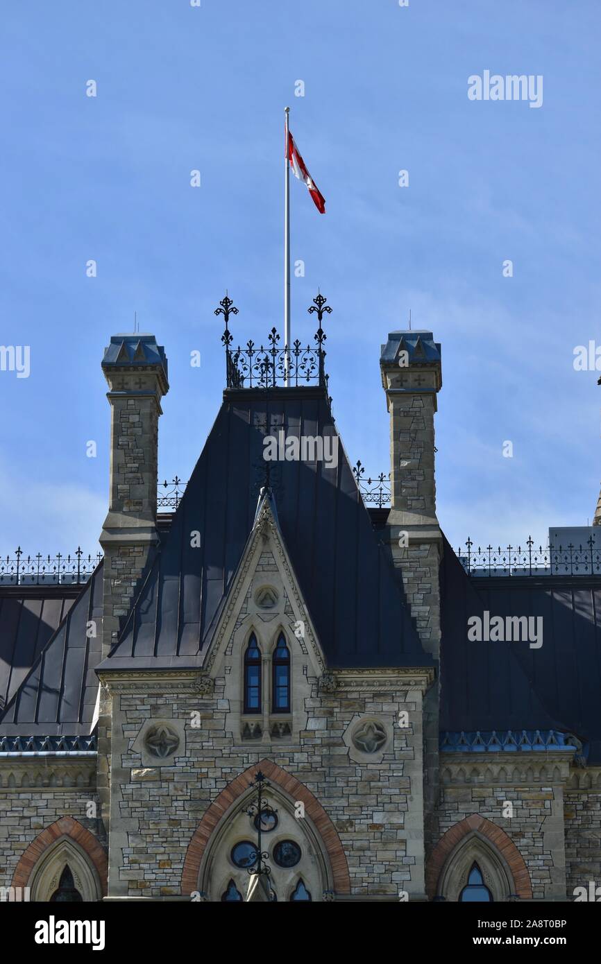 Canadian Government Buildings at the Canadian Parliament atop