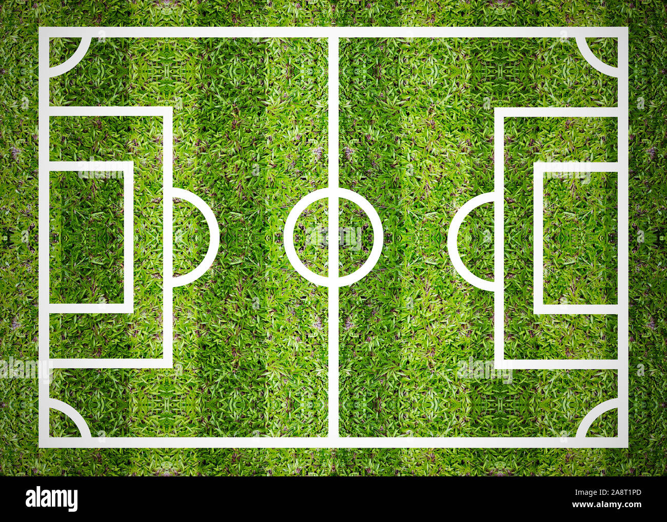 Green soccer or football field top view Stock Photo Alamy