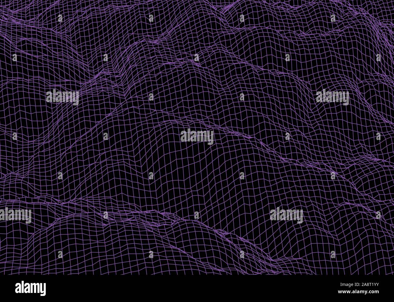 Landscape Grid Background Digital landscape with mountains made of line grid Stock Vector Image ...