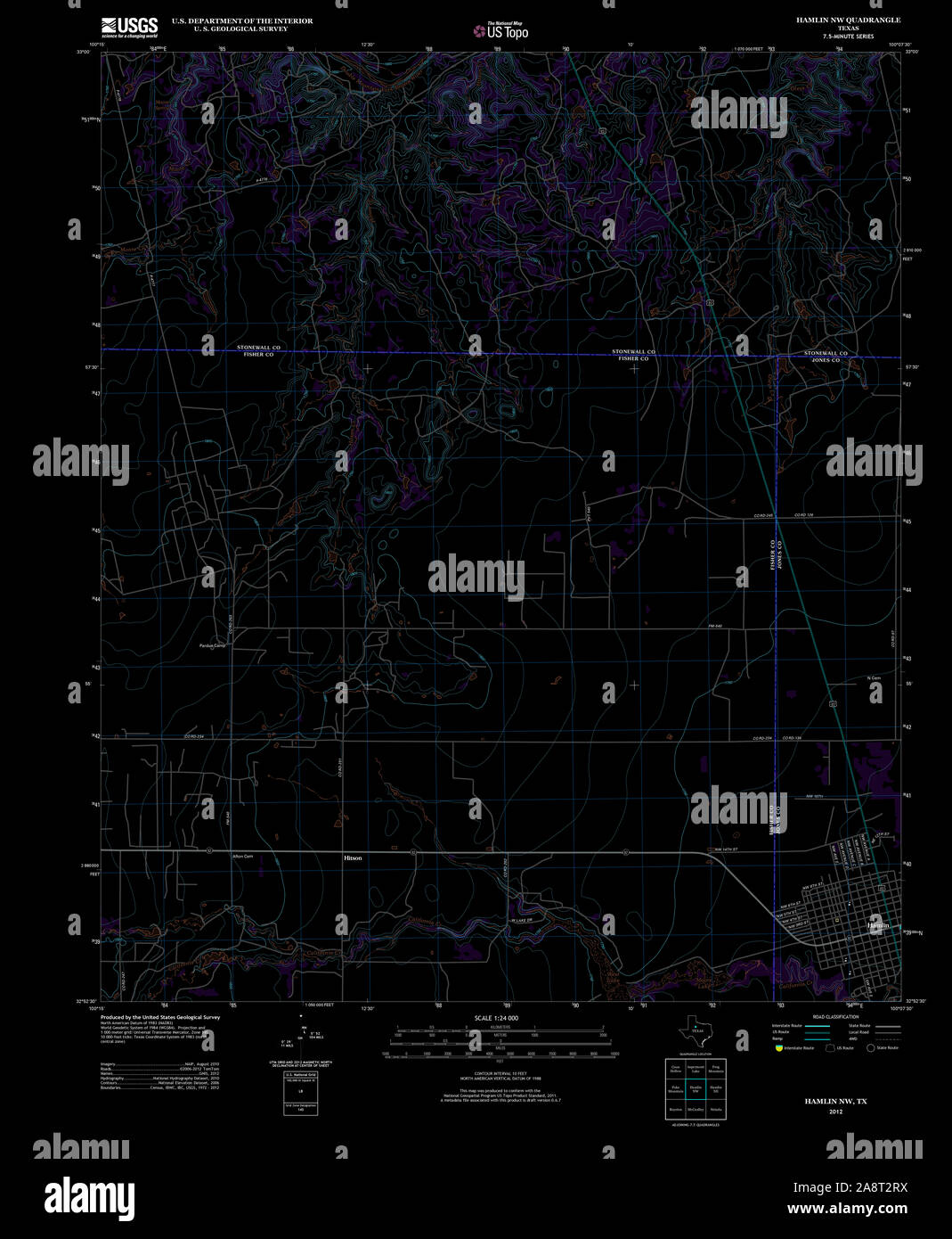 Hamlin texas map hires stock photography and images Alamy