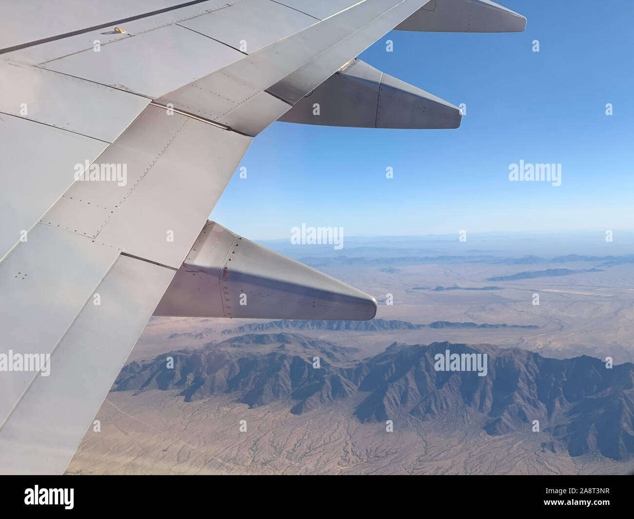 aerial view of Phoenix, Arizona South Mountain Park Reserve Stock Photo