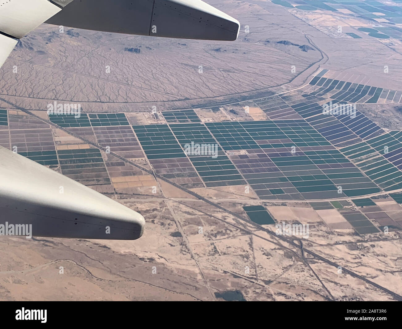 aerial view of Phoenix, Arizona South Mountain Park Reserve Stock Photo