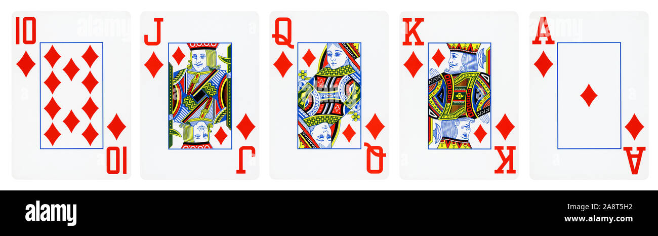 Jack King Queen Playing Card Flat Photos and Images