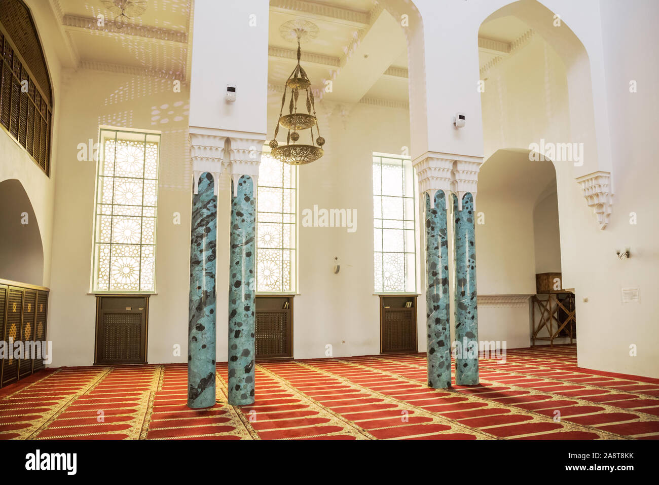 ST. PETERSBURG, RUSSIA - OCTOBER 26, 2019: interior of the cathedral mosque in Saint Petersburg Stock Photo