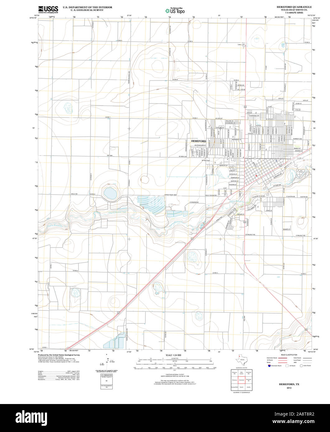 Map of hereford texas Cut Out Stock Images & Pictures Alamy