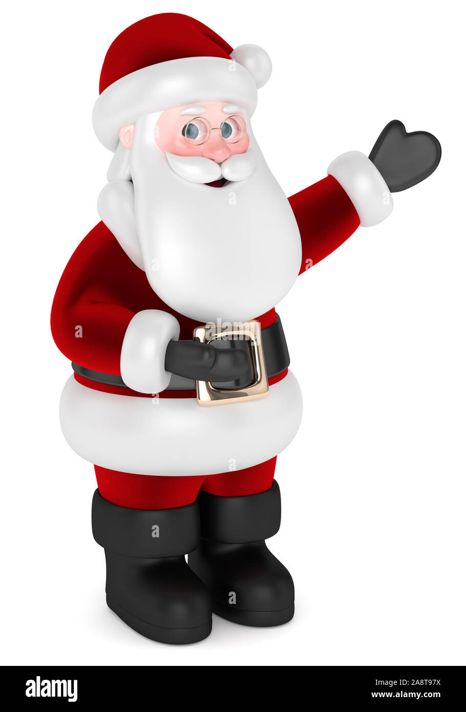 3d render of Santa Claus isolated over white background Stock Photo - Alamy